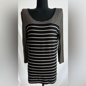 Chic Striped Long Sleeve Top